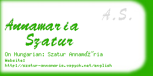 annamaria szatur business card